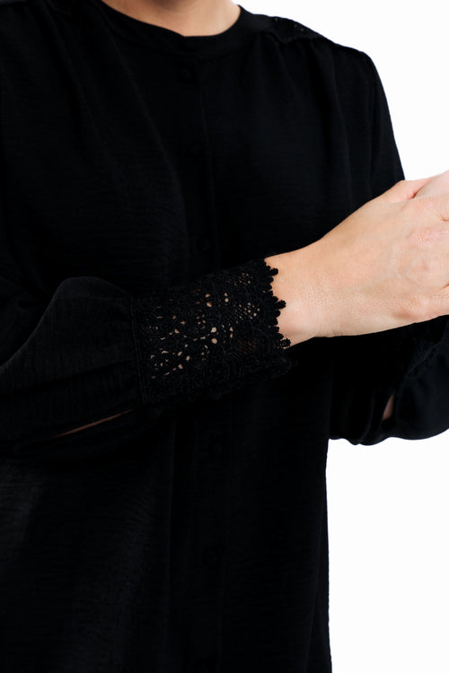 Uni-Bluse mit Spitze-Paprika-5