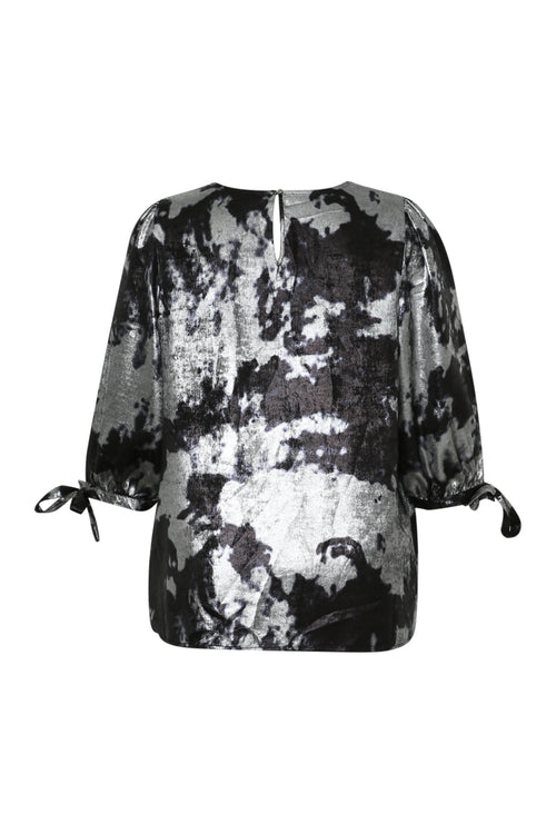Satiniert wirkende Bluse im Tie-Dye-Stil-Paprika-9