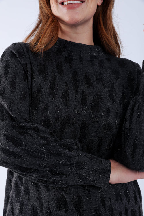 Kleid mit Jacquard-Leopardenmuster-Paprika-4