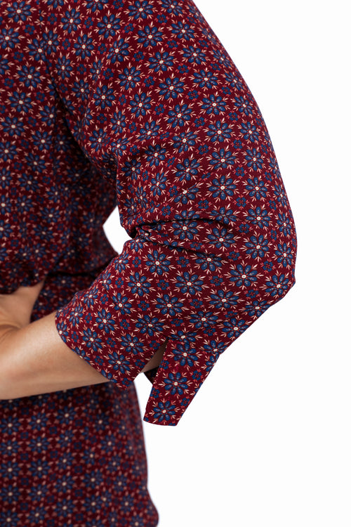 Bedruckte Bluse mit Grafikmuster-Paprika-5