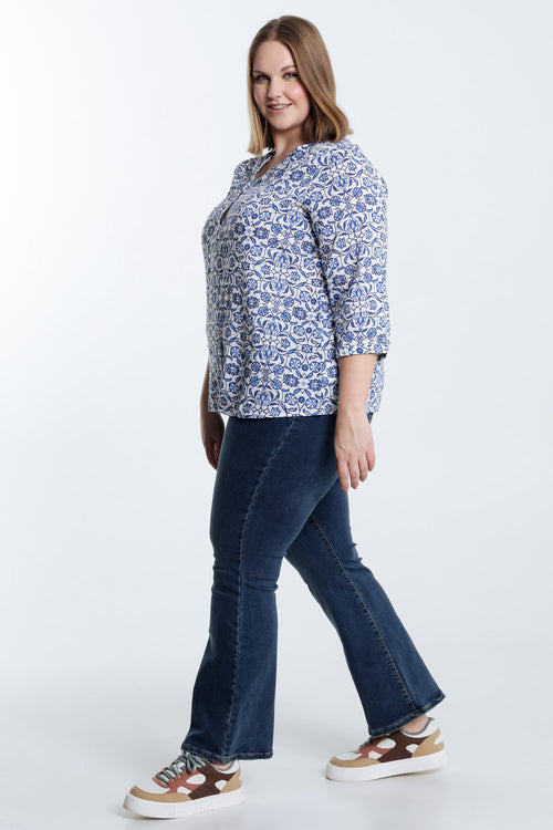  Bluse mit zweifarbigem Druck-Paprika-9