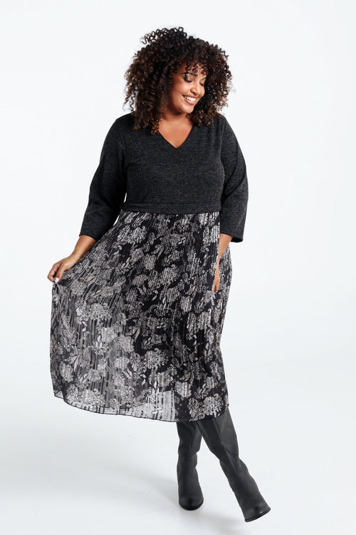 2-in-1-Kleid aus warmem Strick-Paprika-9