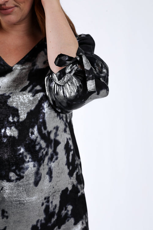 Blouse effet satinée tie&dye-Paprika-4