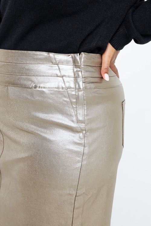 Kurzer einfarbiger Rock-Paprika-6