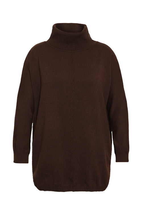 Uni Rollkragen-Tunika-Pullover-Paprika-8