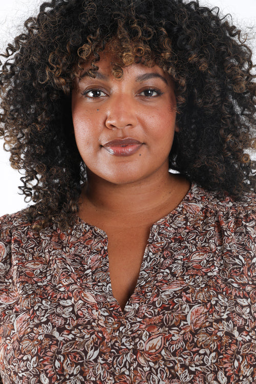 Bluse mit Blattmuster und Lurex-Paprika-4