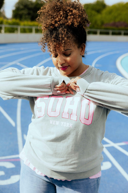 Sweat en coton imprimé Soho-Paprika-1