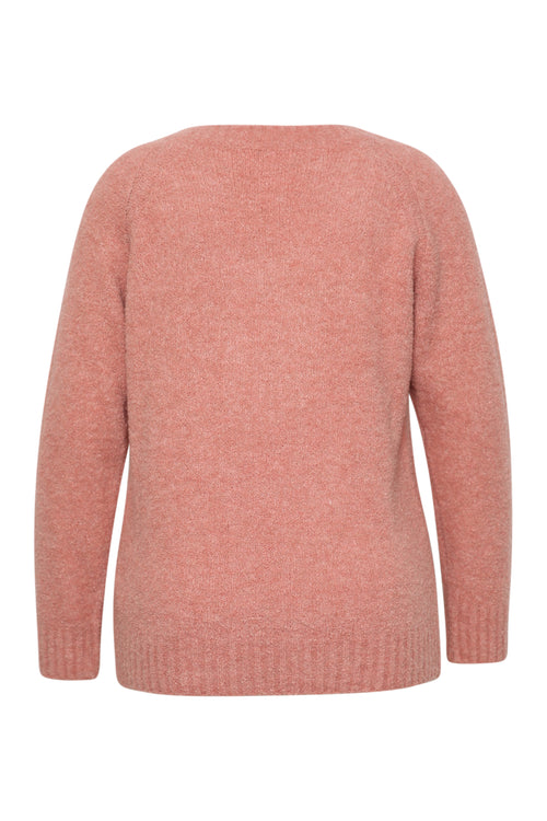 Uni Bouclé-Strickpullover-Paprika-2