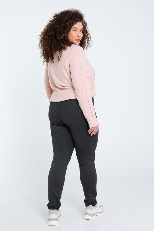 Unifarbene Slim-Fit-7/8-Milanoleggings aus Viskose-Paprika-2