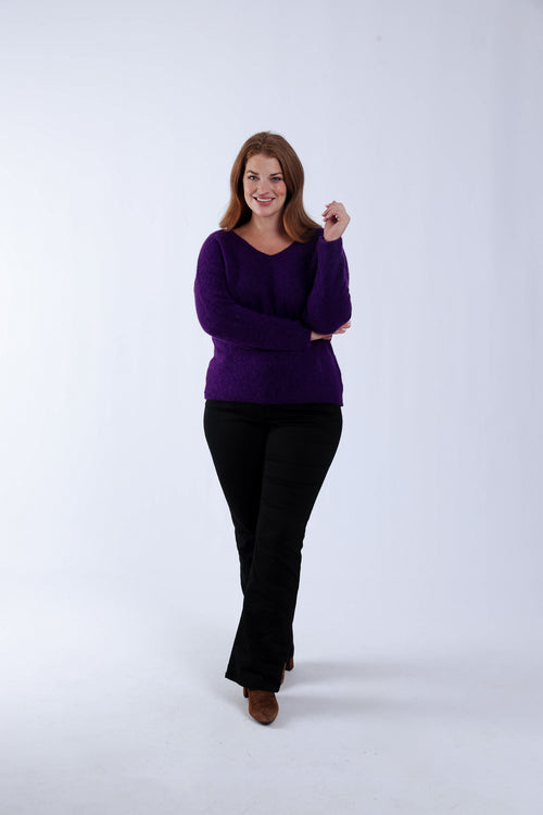 Pull avec alpaga uni-Paprika-6
