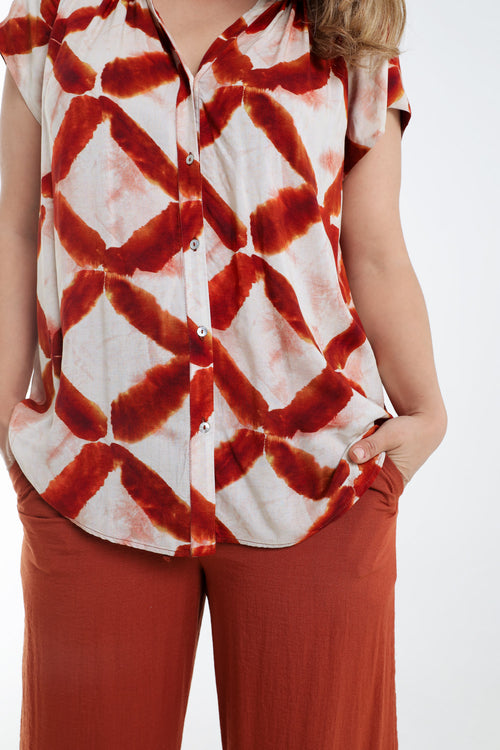 Bluse aus Viskose mit grafischem Druck-Paprika-4