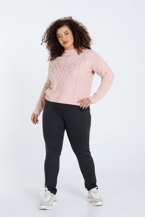 Unifarbene Slim-Fit-7/8-Milanoleggings aus Viskose-Paprika-9