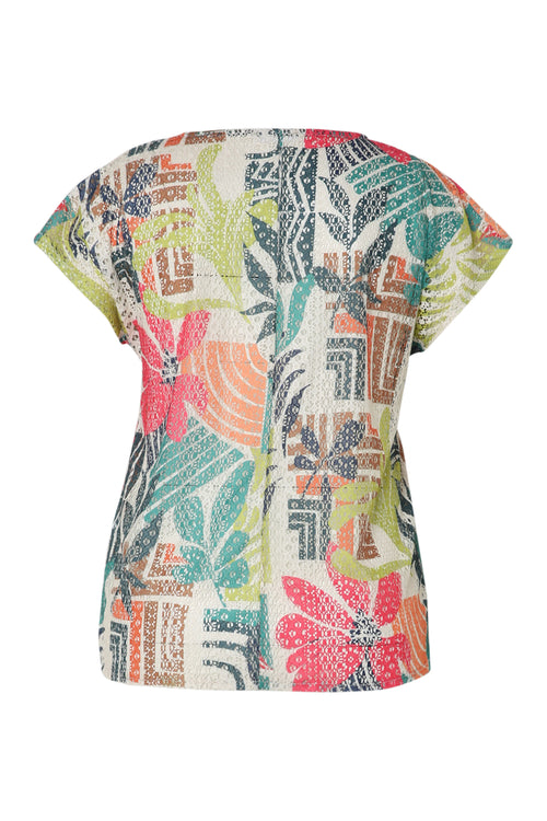 Blumenmuster T-Shirt-Paprika-11