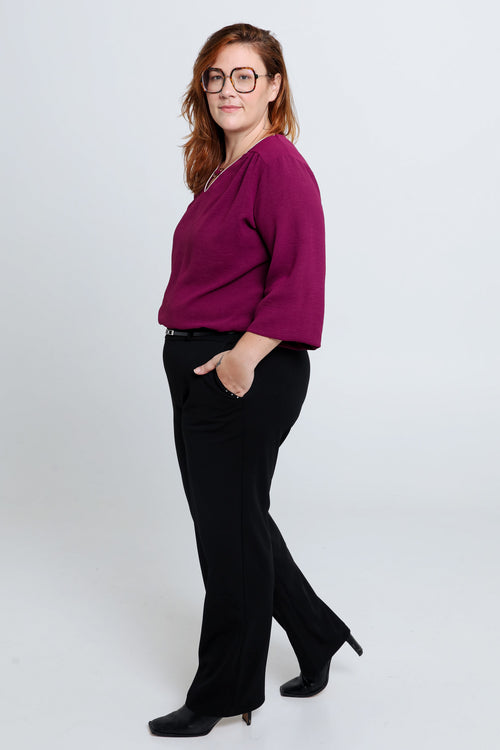 Unifarbene Palazzohose mit verstellbaren Seiten-Paprika-7