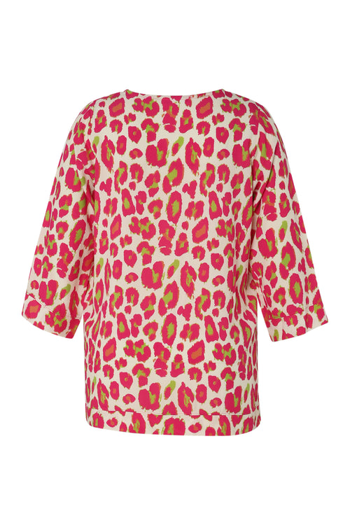 Tierhaut-Muster Viskosebluse-Paprika-11