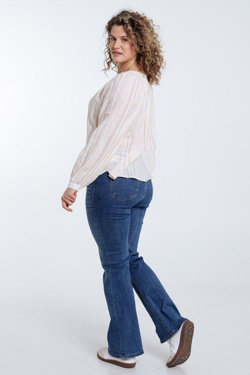 Gestreifte Bluse mit Lurex-Paprika-2