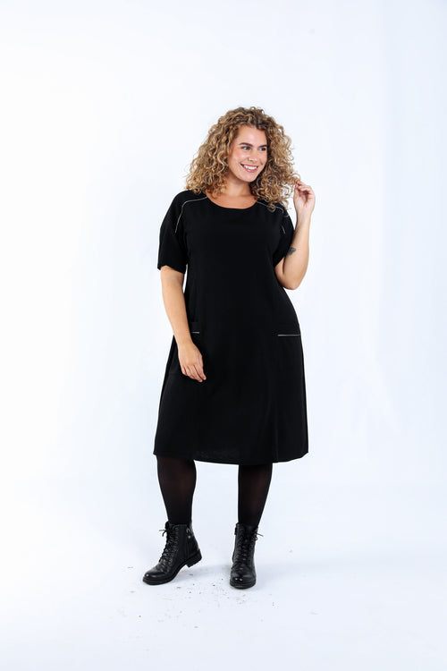 Einfarbiges kurzes Kleid-Paprika-6