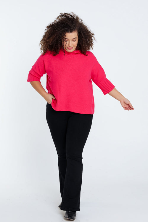 Pull uni en viscose-Paprika-8