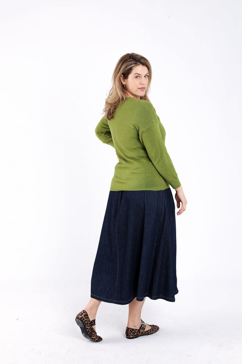 Pullover aus einfarbiger Viskose-Paprika-3