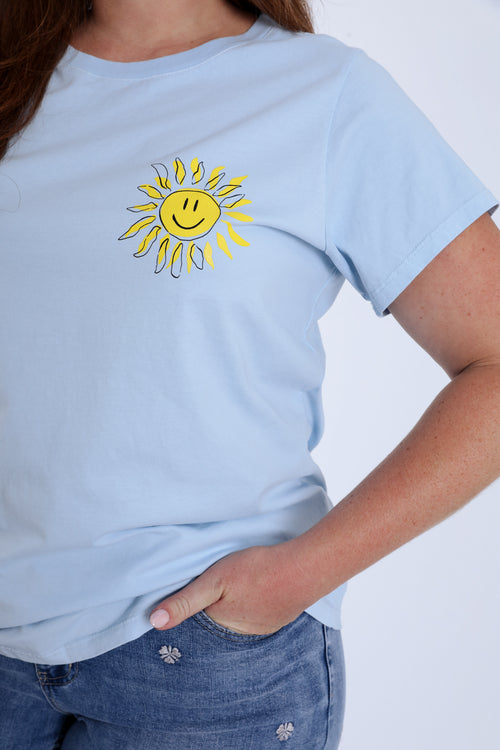 Ein einfarbiges Baumwoll-T-Shirt mit Sonnenprint-Paprika-5