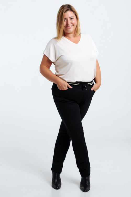Unifarbene schmale Jeggings ‚Lolly