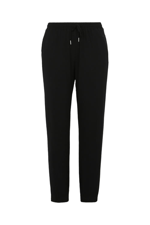 Unifarbene Viskosehose mit engem, niedrigem Knopf-Paprika-11