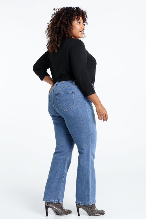 Gerade geschnittene Jeans „Mia“ L32 mit 5 Taschen-Paprika-2