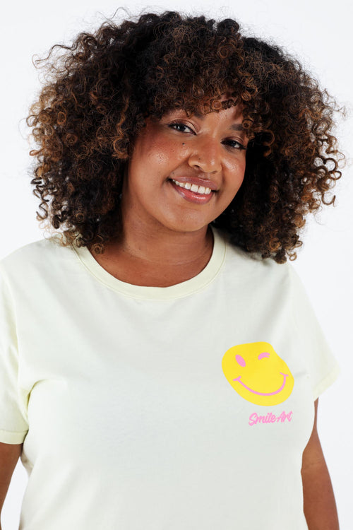 T-shirt aus Baumwolle mit Smile-Print-Paprika-5