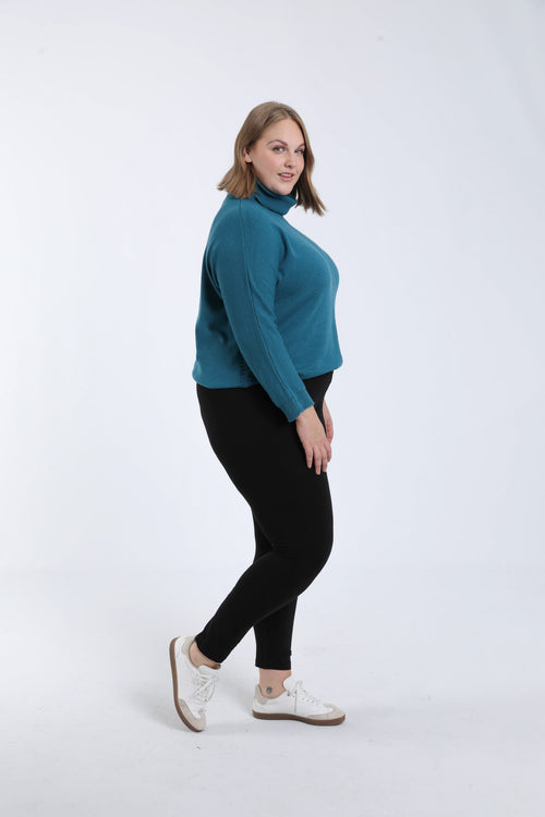 Legging long en coton bio uni-Paprika-6