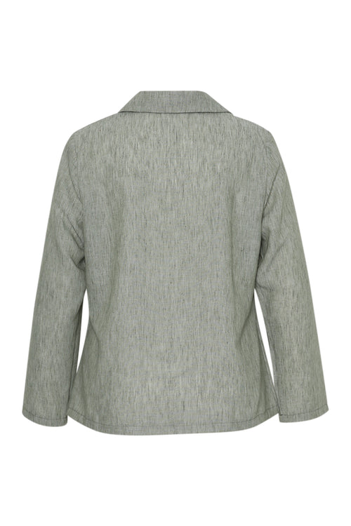 Blazer aus einfarbigem Viskose- und Leinenstoff-Paprika-10