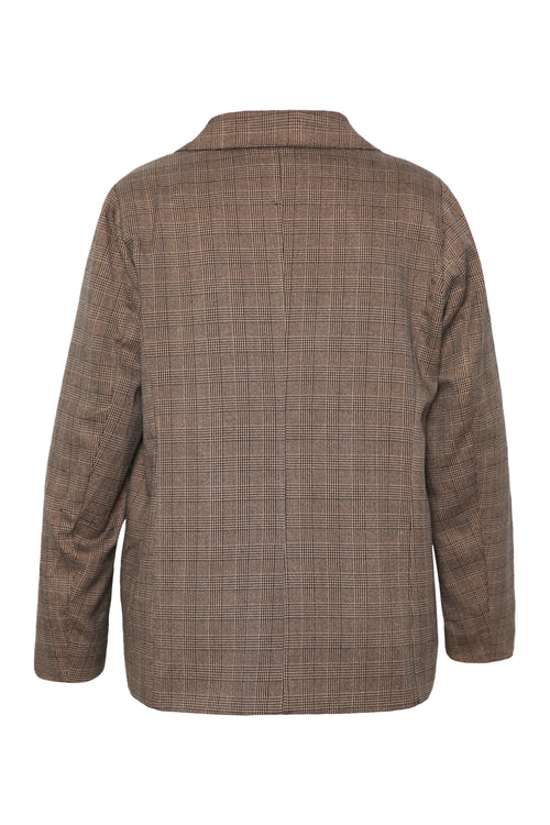 Blazer à carreaux avec lurex-Paprika-2