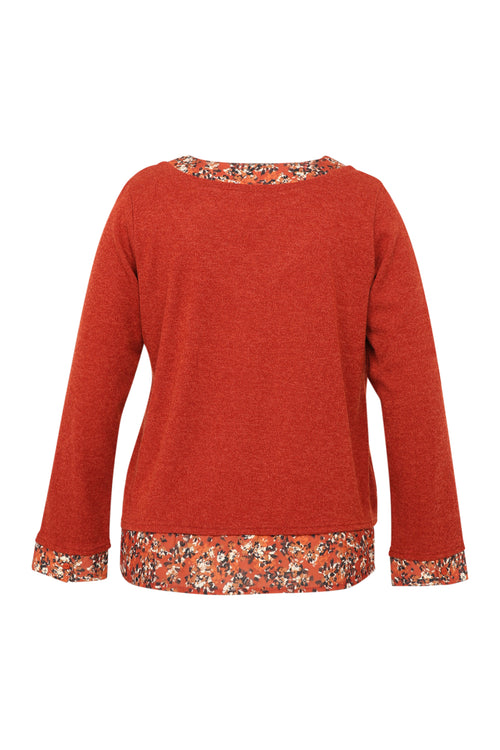 2-in-1-T-Shirt mit Blumendruck-Paprika-11