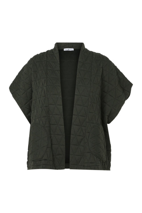 Wattierte einfarbige Kimono-Jacke-Paprika-10