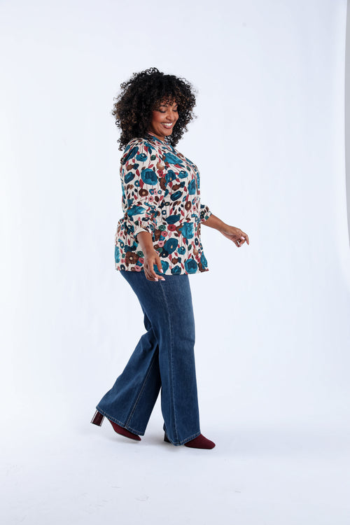 Blouse en viscose imprimé coquelicots-Paprika-6