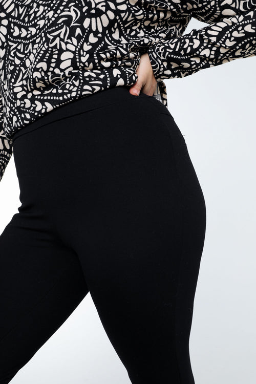 Unifarbene Slim-Fit-7/8-Milanoleggings aus Viskose-Paprika-3