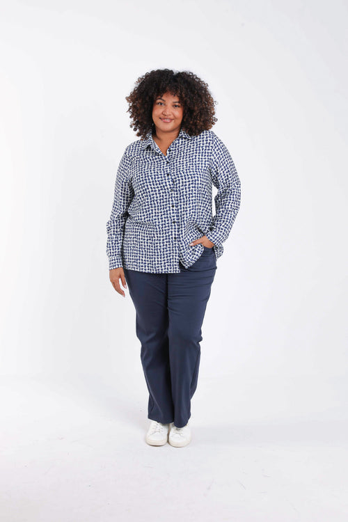 Bedruckte Bluse aus Viskose-Paprika-7