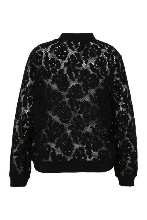 Bomberjacke aus Mesh mit Blumendruck-Paprika-11
