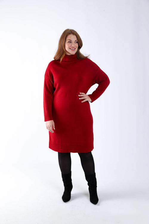 Uni Strickkleid-Paprika-2
