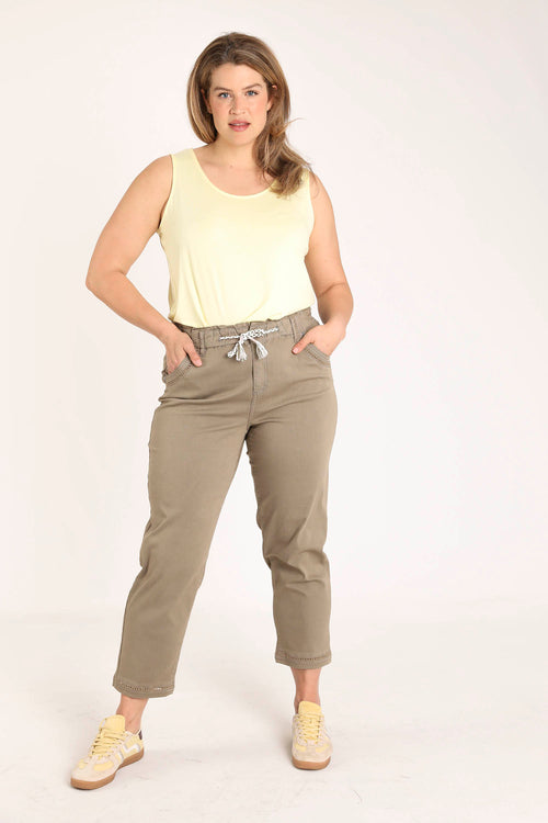 Chino en coton uni-Paprika-8