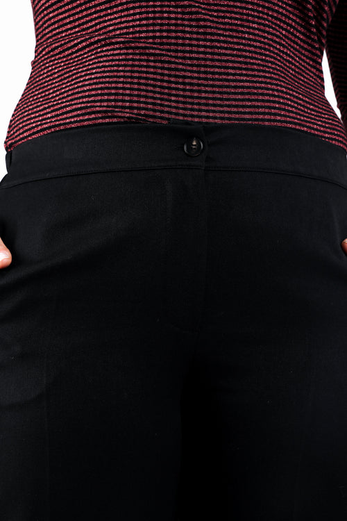 Pantalon large à plis uni-Paprika-4