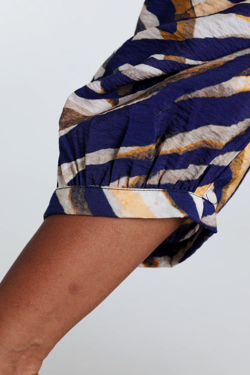 Raglanbluse aus Viskose mit Zebradruck-Paprika-5