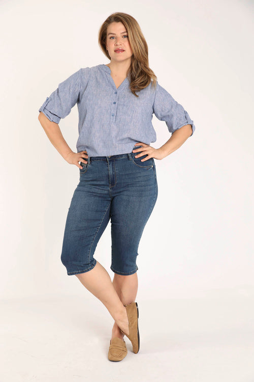 Jeans Louise Corsaire mit Stickereidetail-Paprika-6