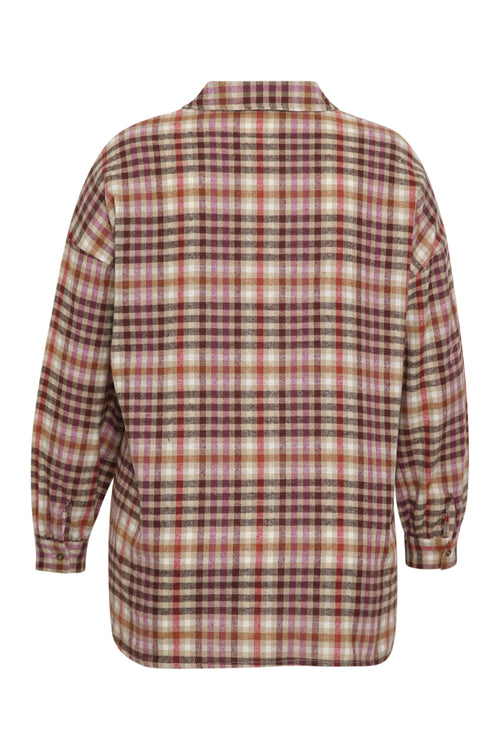 Bedruckte Bluse aus Baumwollkaros-Paprika-8