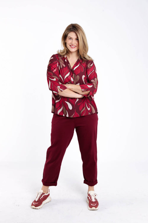 Bluse mit grafischem Druck-Paprika-9