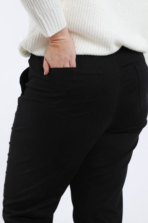 Chino en coton uni-Paprika-1