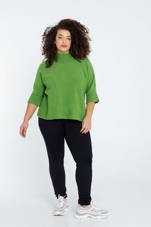 Unifarbene Slim-Fit-7/8-Milanoleggings aus Viskose-Paprika-7