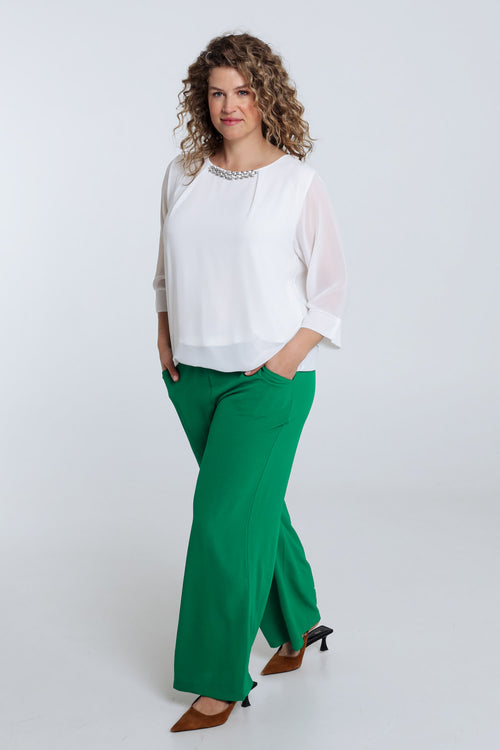 Einfarbige Bluse mit Schmuck-Paprika-8