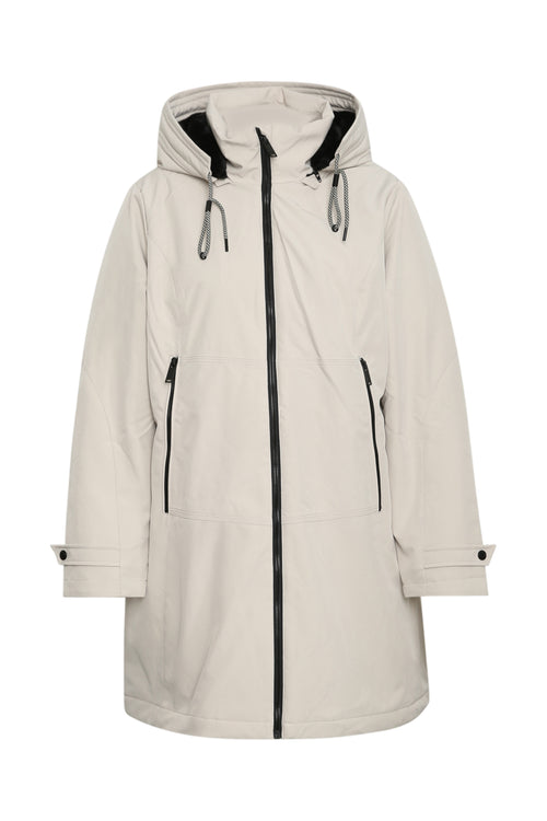 Parka unie avec capuche-Paprika-1