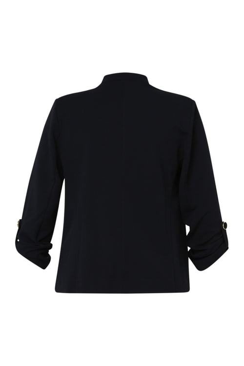 Kurze, unifarbene, offene Jacke mit Ärmeln zum Hochkrempeln-Paprika-10