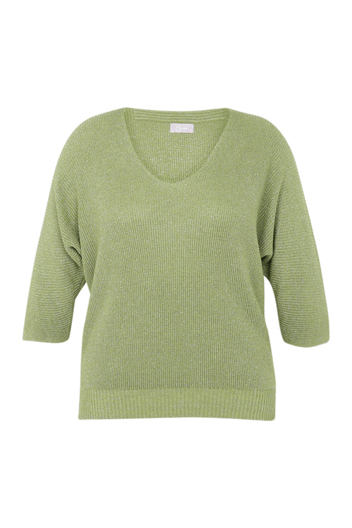 Unifarbener Pullover mit Lurex-Paprika-10